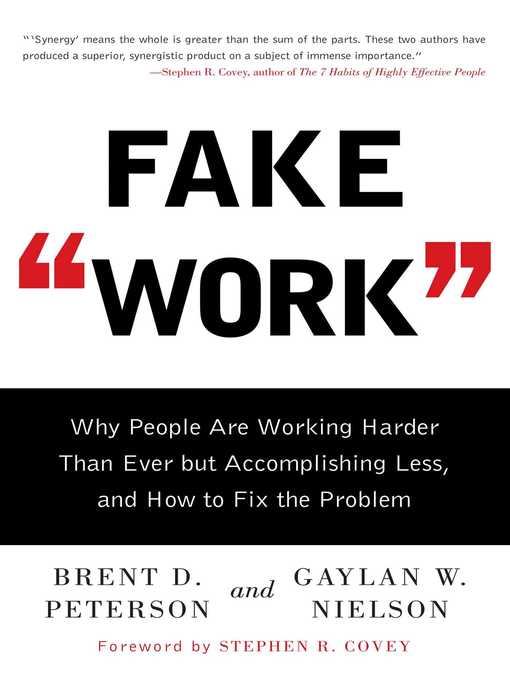 Title details for Fake Work by Brent D. Peterson - Wait list